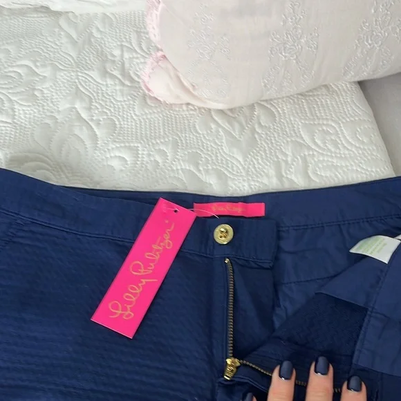 Lilly Pulitzer Buttercup Shorts in Color True Navy, Size 10. - Picture 9 of 11